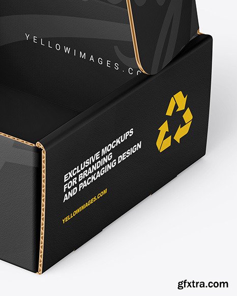 Opened Paper Mailing Box Mockup 89469