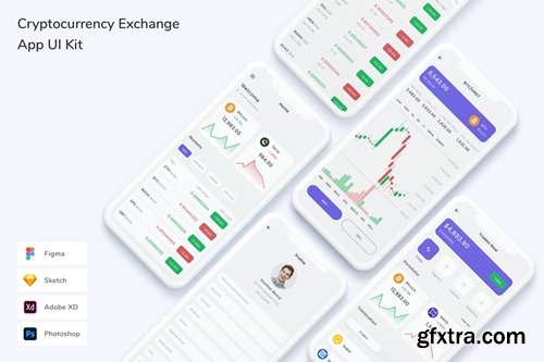 Cryptocurrency Exchange App UI Kit