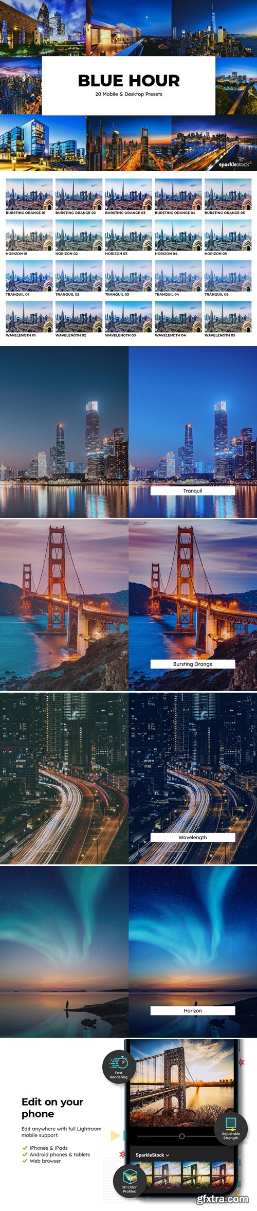 20 Blue Hour Lightroom Presets and LUTs