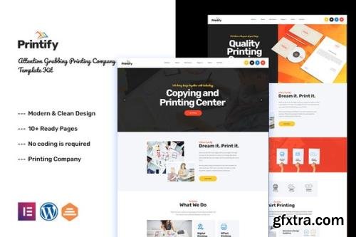 ThemeForest - Printify v1.0.0 - Printing Company Elementor Template Kit - 34967702