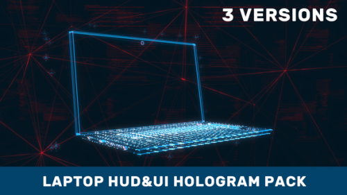 Videohive - Laptop HUD UI Hologram Pack - 34936824 - 34936824