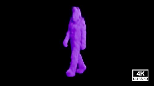 Videohive - Walking Purple Color Smoke Man - 34938853 - 34938853