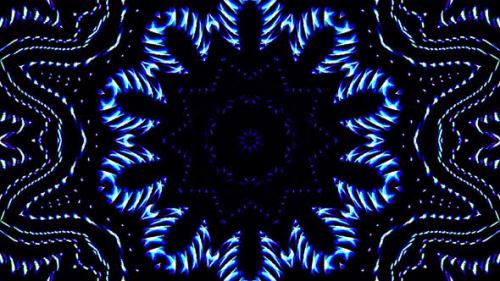 Videohive - abstract blue floral line, black background - 34944856 - 34944856