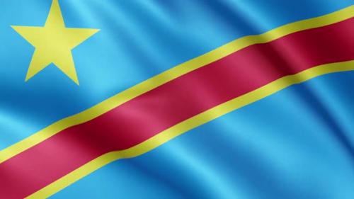 Videohive - Flag of the Democratic Republic of the Congo | UHD | 60fps - 34944943 - 34944943