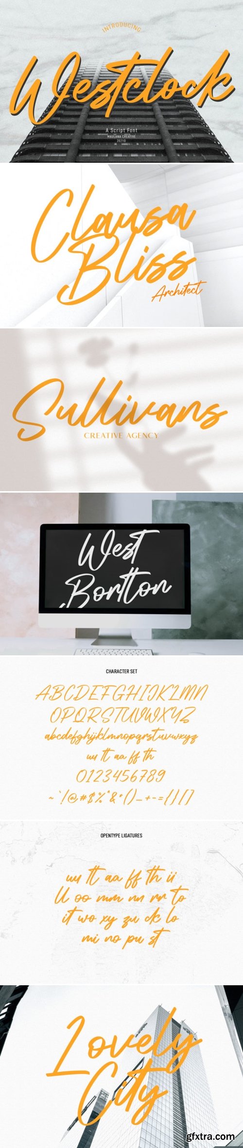 Westclock Script Font