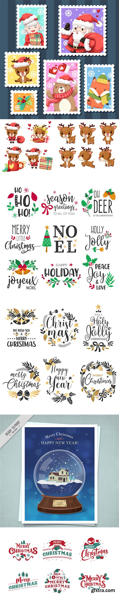 Christmas winter vector collection 