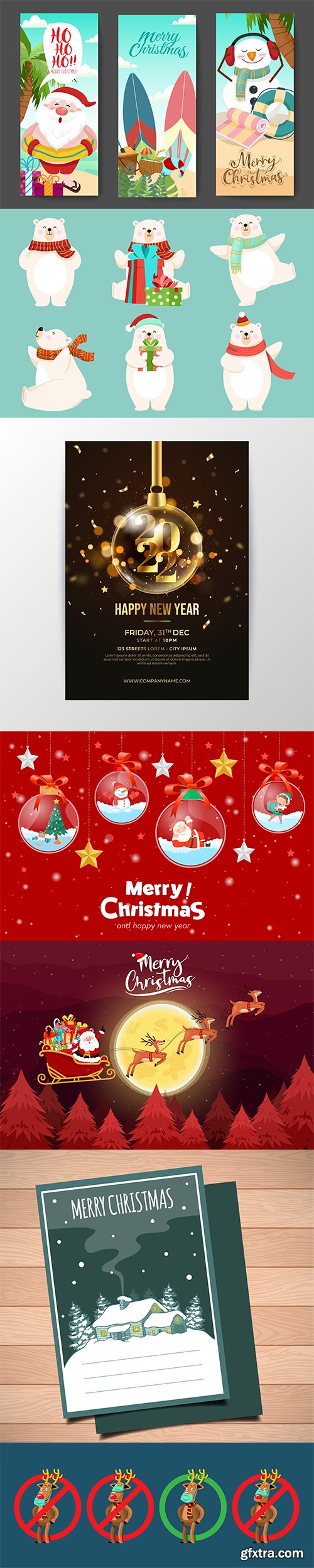 Christmas winter vector collection vol 3