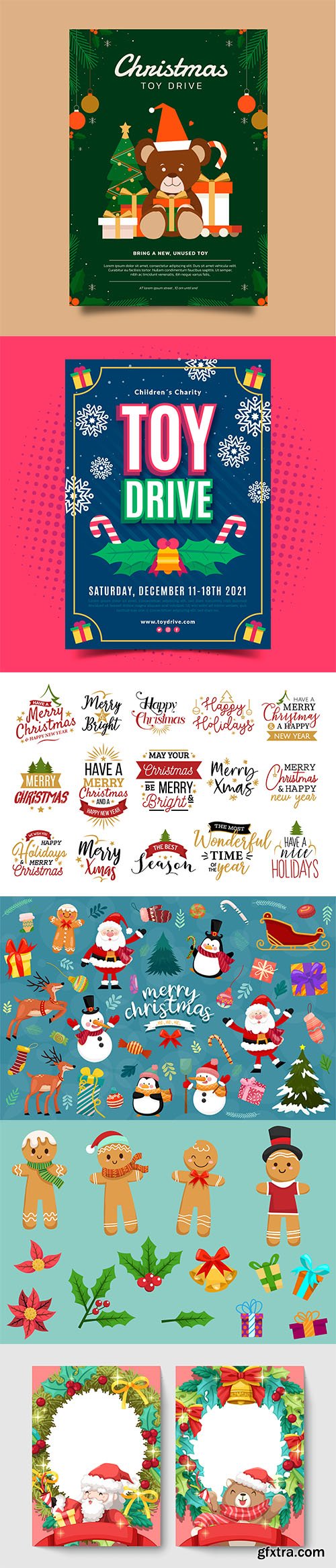 Christmas winter vector collection vol 2