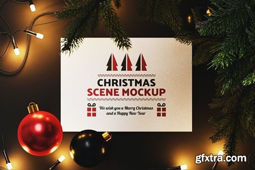 Christmas Scene Mockup Template