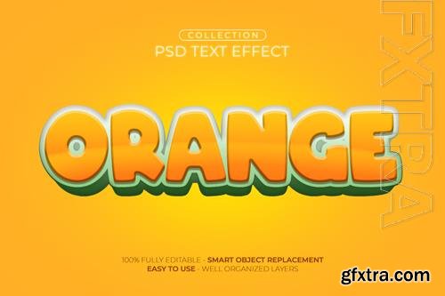 Orange fresh custom text effect psd