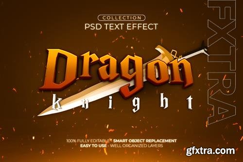 Dragon knight custom text effect psd