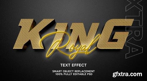 King royal text effect template psd