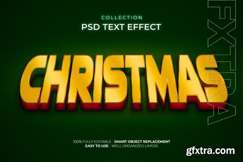 Christmas custom text effect psd