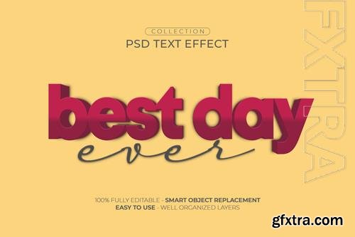 Best day ever custom text effect psd