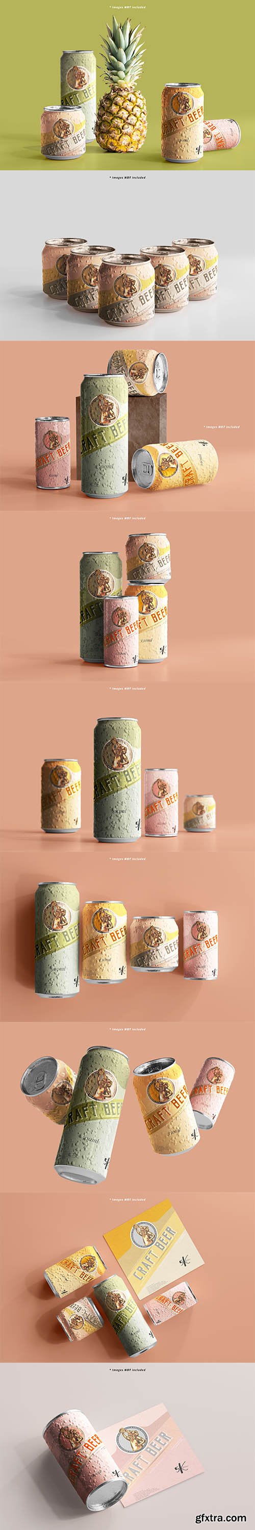 Beer cans mockup