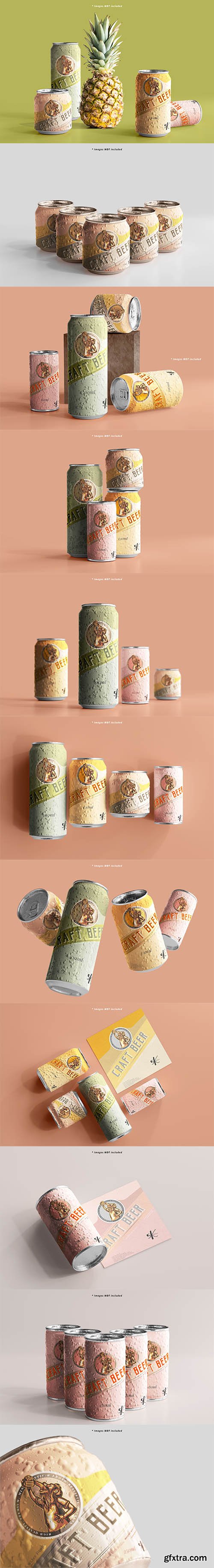 Beer cans mockup