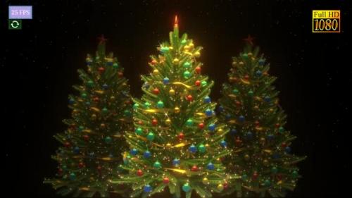 Videohive - Christmas Tree Animation A4 HD - 34948583 - 34948583