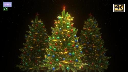 Videohive - Christmas Tree Animation A4 4K - 34949315 - 34949315