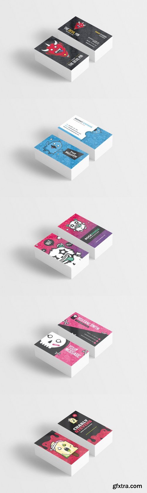 Cute Monsters Business Card Bundle