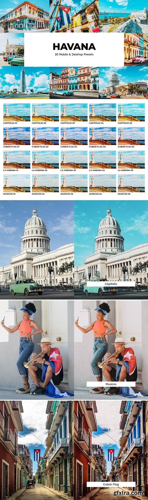 20 Havana Lightroom Presets and LUTs