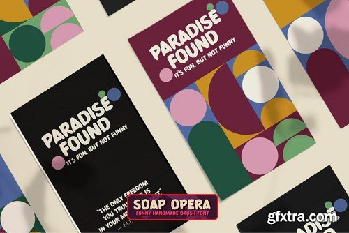 Soap Opera - Funny Handmade Brush Font