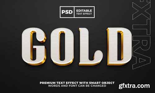 White gold elegant luxury 3d editable text effect premium psd