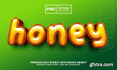 Wild honey 3d editable text effect premium psd