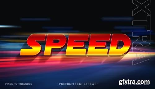 Speed 3d text effect mockup template premium psd