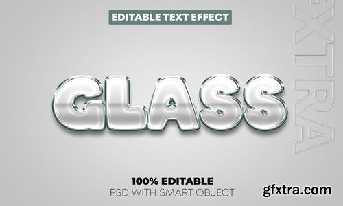 Glass text effect premium psd