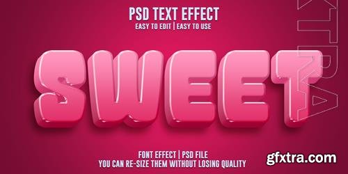 Sweet text effect style premium psd