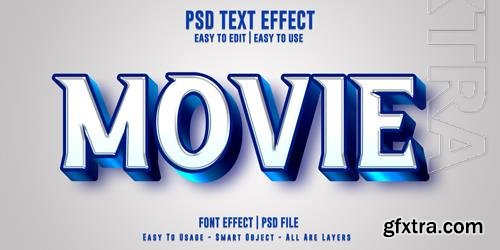 Movie text effect style premium psd