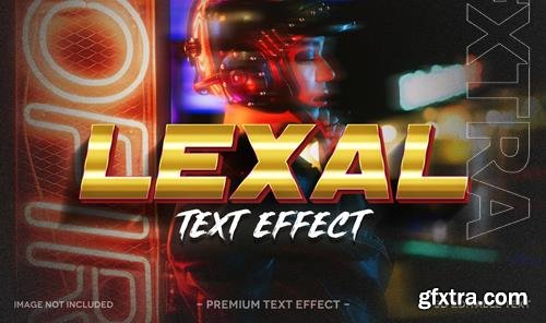 Lexal 3d text effect mockup template premium psd