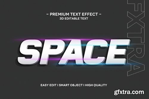 Space 3d text effect template premium psd