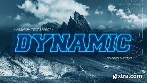 Dynamic 3d text effect mockup template premium psd