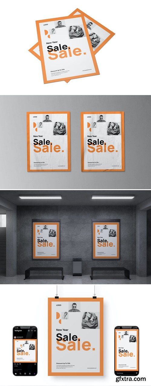 New Year Sale Minimal Poster