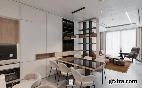 Living Room – Kitchen by Tran Tien Viet