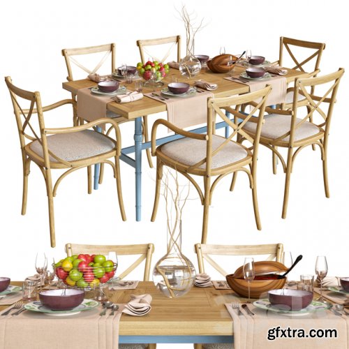 DINETTE WOODEN PROVENCE