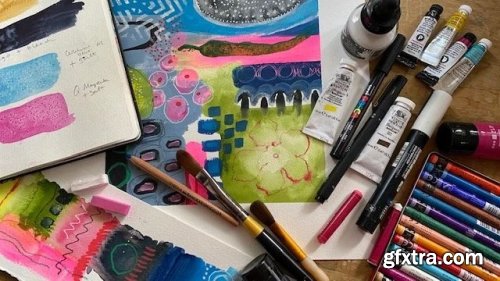  Creativity Experiments: Mixed Media Abstract Painting