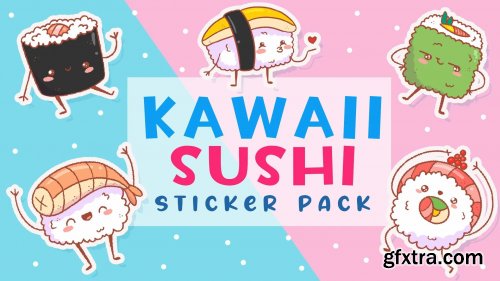  Draw a Sticker Pack in Procreate: Kawaii Sushi Illustrations