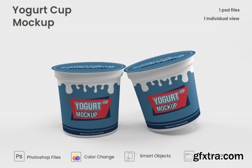 Yogurt cups mockups