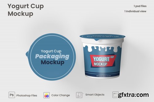 Yogurt cups mockups