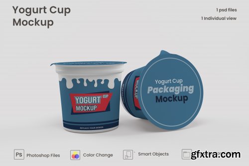 Yogurt cups mockups