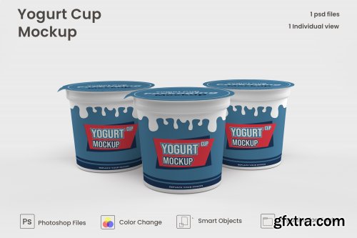 Yogurt cups mockups