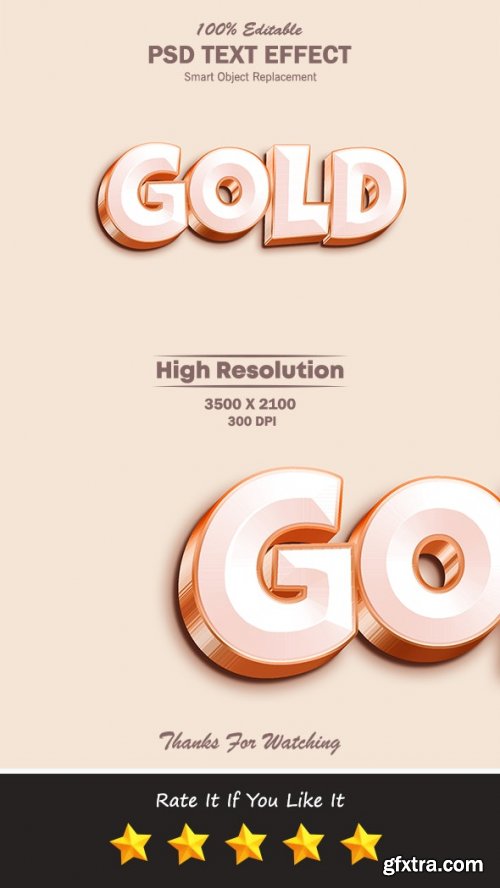 GraphicRiver - 3D Gold Editable PSD Text Effect 1 34803675