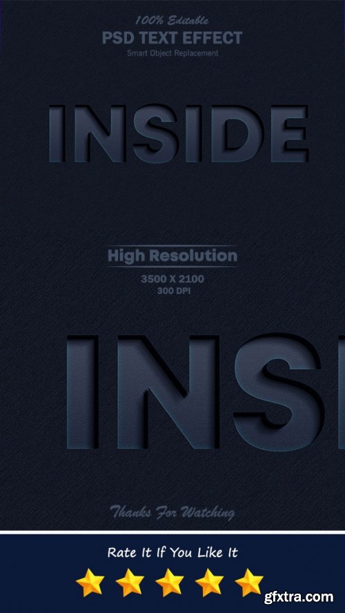 GraphicRiver - Inside Black Color Paper Cut Out Editable PSD Text Effect 34803922