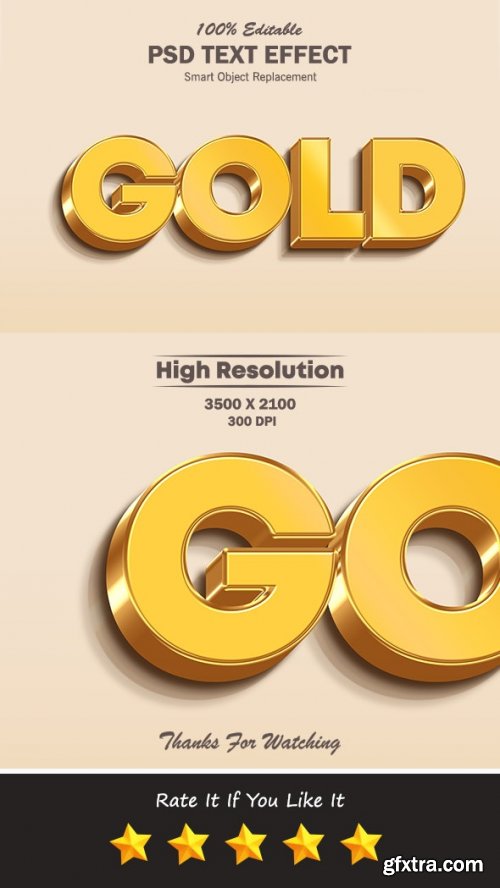 GraphicRiver - 3 Gold Editable Text Effect 2 34803688