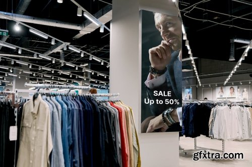 Man's Clothes Brand Store Banner Mock-Up