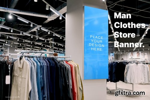 Man's Clothes Brand Store Banner Mock-Up