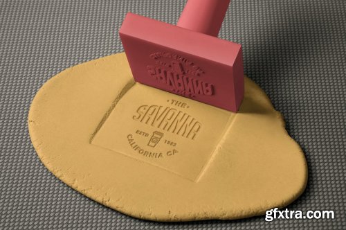 Pottery Stamp Logo Mockup