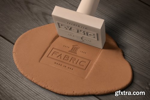 Pottery Stamp Logo Mockup